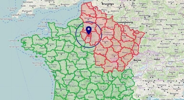 carte de france avec codes postaux et insee