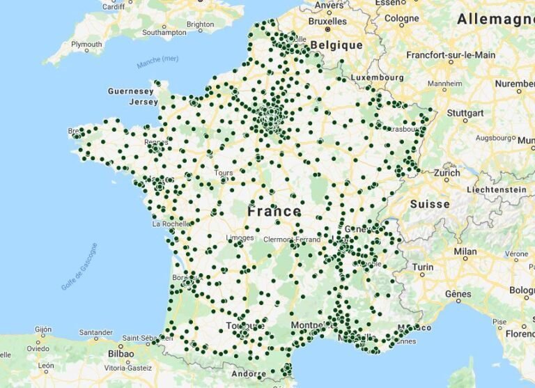 carte des mcdonalds en france