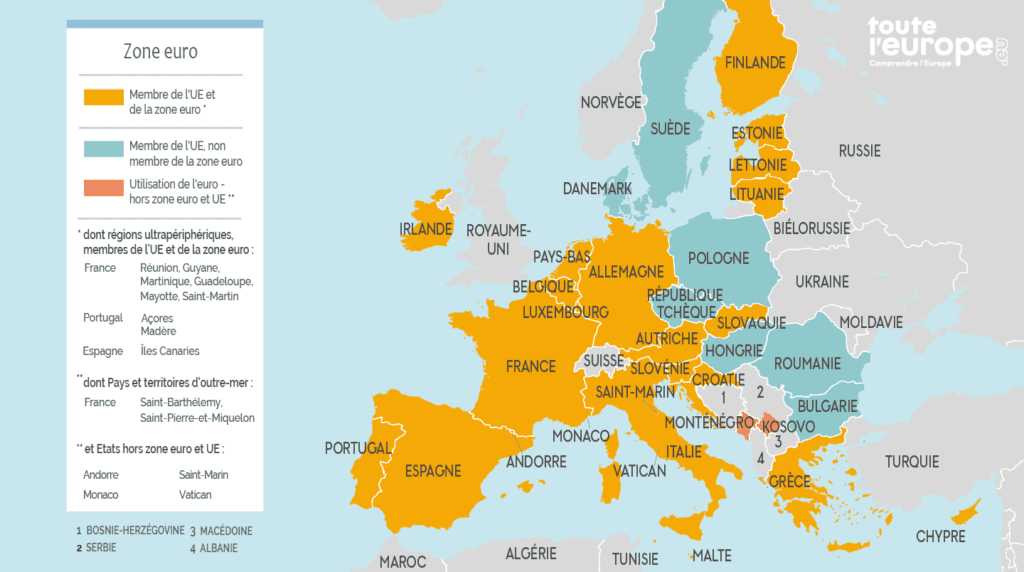 Combien de pays utilisent l’euro comme monnaie officielle