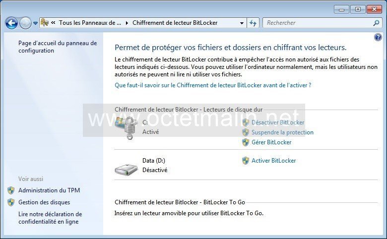 Comment installer BitLocker sur mon PC facilement