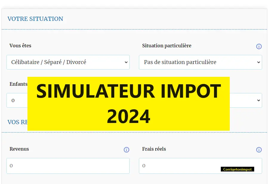 un simulateur dimpots en action